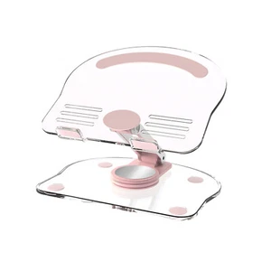 Acrylic Tablet Stand Desktop Foldable Holder 360° Rotation Base Clear Bracket ss - Picture 1 of 6