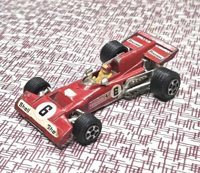 Vintage Ferrari 312 B2 Formula 1 Shell 6 Ferodo F1 Race Car Red Corgi Hong Kong - Image 1 of 4