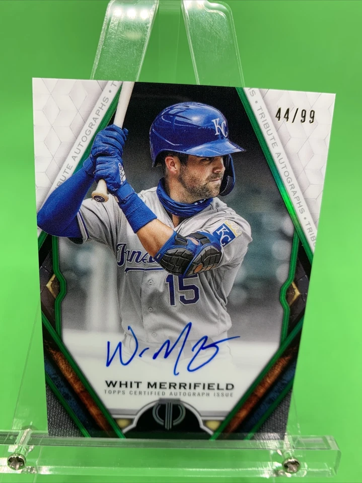 2021 Topps Tribute WHIT MERRIFIELD Royals Auto /99 Green - Image 1 of 4