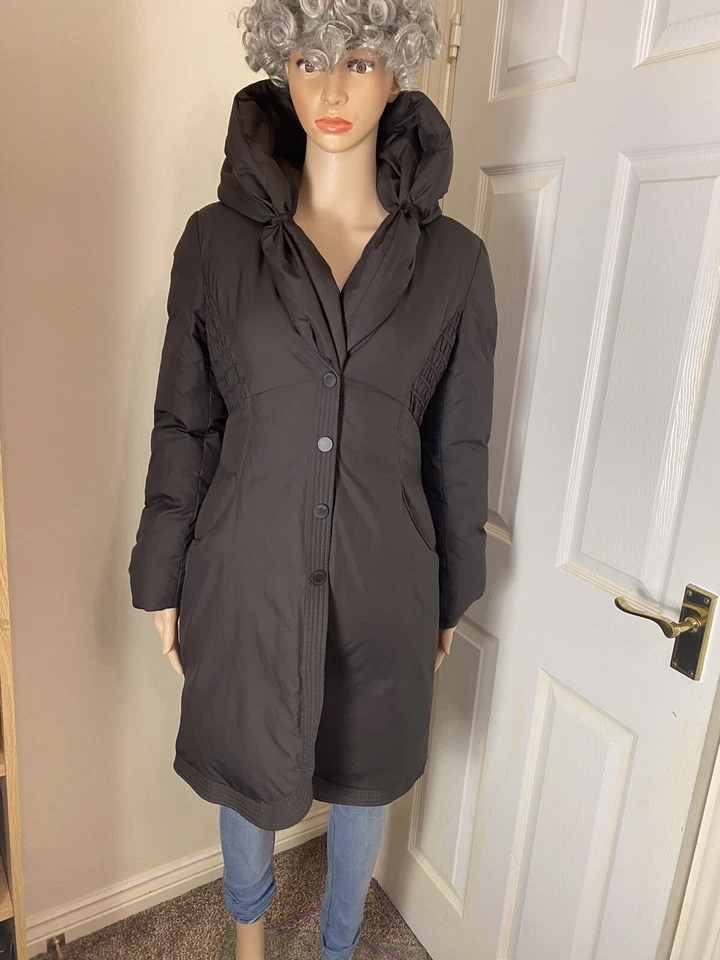 Abrigo con Capucha Acolchado Plumón de Ganso Armani Collezioni Talla 40 IT (8 Reino Unido) Foto 1 de 4