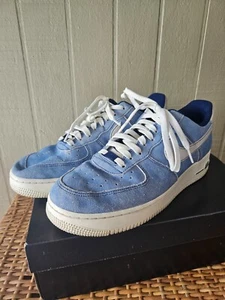 Size 10 -  Men's Nike Air Force 1 '07 LV8 Dusty Blue - Picture 1 of 5