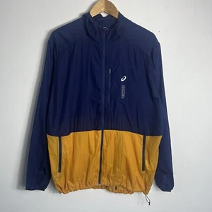 Asics Naked Jacket Men’s XL Navy Yellow Lightweight - Picture 1 of 6