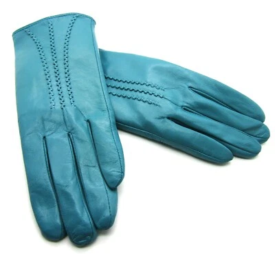 Guantes de cuero súper suaves de calidad premium forrados invierno cálido invierno para mujer Foto 1 de 4