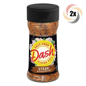 2x Shakers Mrs Dash Flavor Full Salt Free Steak Grilling Blends 2.5oz  - Picture 1 of 2
