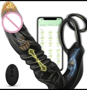 DUAL MOTOR 9 VIBRATING SPEED WITH SLEEVE PROSTATE MASSAGER MEN MALE STIMULATOR - Picture 1 of 6