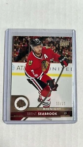 2017-18 UPPER DECK SERIES 1 HOCKEY UD MIDNIGHT BRENT SEABROOK 05/25 #39 - Picture 1 of 2