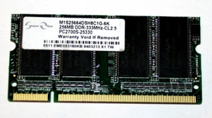 256 MB DDR-RAM 200-pin SO-DIMM PC-2700S 'SuperElixir M1S25664DSH8C1G-6K' - Photo 1/2