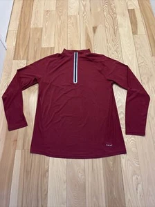 Hind Red Reflective 1/2 Zip Pullover Long Sleeve Running/Activewear Shirt Size L - Picture 1 of 12