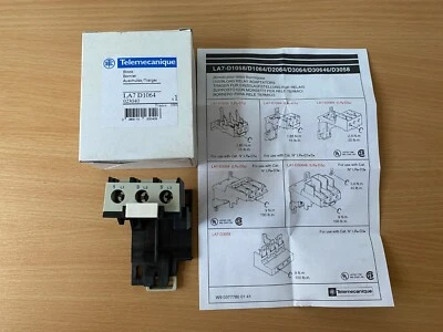 Telemecanique LA7 D1064 Aux Contact Adapter terminal block overload relay mount - Image 1 of 4