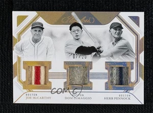 2023 Flawless Triple Legendary Materials Gold /10 Joe McCarthy Dom DiMaggio HOF - Picture 1 of 3