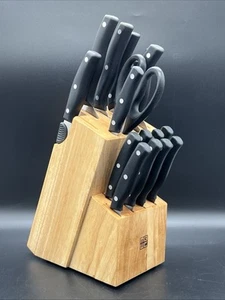 Miracle Blade World Class 18 Piece Chef Knife Set With Wood Block Steak Knives - Picture 1 of 12