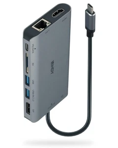 LINDY 43323 USB 3.2 Typ C Laptop Mini Dock - 4K HDMI & DP, PD 3.0 100W, USB 3.2, - Afbeelding 1 van 7