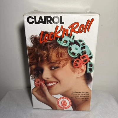Vintage 1991 Clairol Lock 'n Roll weiche flexible elektrische beheizte Rollen Lockenwickler  - Bild 1 von 4