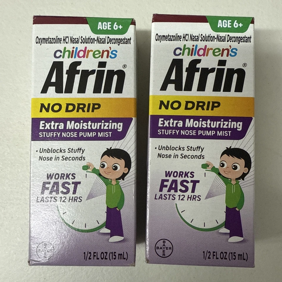 Childrens Afrin No Drip Extra Moisturizing 12 Hour Stuffy Nose Nasal Spray, 15ml - Image 1 of 4