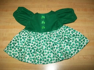 IRISH GREEN ST PATRICK'S SPARKLE SHAMROCK DRESS for 16" CPK Cabbage Patch KIDS - Picture 1 of 2