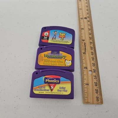 LeapFrog LEAPPAD LEARNING GAME LOT  3 Cartridges - Toy Story Phonics Educational - Image 1 of 3
