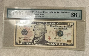 2004 $10 Ten Dollar Note PMG 66 EPQ STAR NOTE - Picture 1 of 2