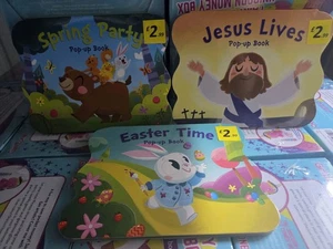 x3 Easter Pop up Books - Hardback - Jesus - Spring - Learning - Picture 1 of 1