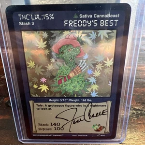 Cannabeast High Spirits FREDDY’S BEST Halloween Firmado Círculo Completo Holo - Imagen 1 de 2