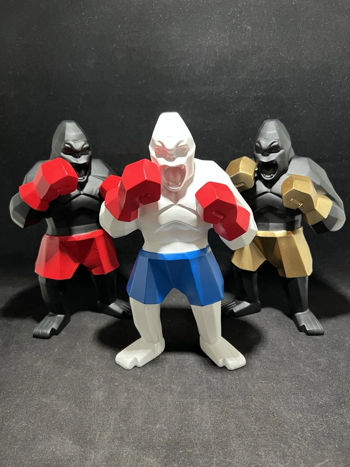 Figura de resina Boxer Gorilla 9,5" - Decoración moderna de boxeo deportivo Foto 1 de 1