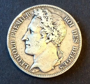 Belgium - Leopold I - Very Nice 5 Francs 1848 Silver Coin (2) - Picture 1 of 2