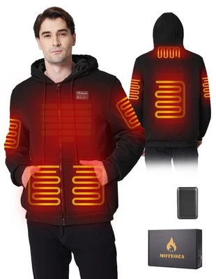 Heated Hoodie for Men Heated Sweatshirt Mens with Battery Pack 7.4V 12000mAh ... - Image 1 of 4