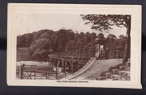 Lancashire Preston Straßenbahnbrücke gebraucht 1920er RPPC Echtfoto Postkarte von Evans - Bild 1 von 2