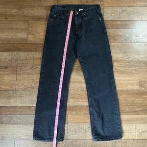 VINTAGE Levi's 501 Jeans Herren Gr. 30x30 verwaschen schwarz Knopfleiste Denim #21717 - Bild 1 von 13