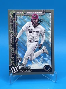 2025 Topps Holiday James Wood Silver Glitter Rookie RC H94 Nationals Mint SP - Bild 1 von 6