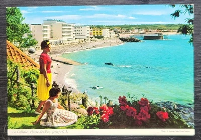 Vintage Postcard Used La Collette Harvre-des-Pas Jersey Channel Islands - Image 1 of 2