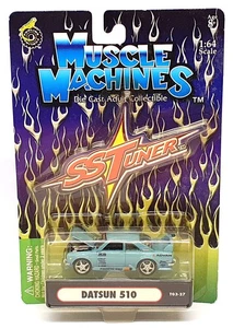 Muscle Machines 1/64 Scale 71181 T03-27 - Datsun 510 - Lt. Blue - Picture 1 of 5