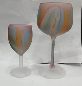 Vintage Rueven Art Nouveau Wine Glasses - Set Of 2 - Picture 1 of 5