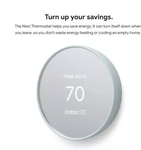 Google Nest G4CVZ Programmable Wi-Fi Thermostat - Fog Gray - Picture 1 of 8