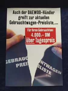 Daewoo Lanos Nubira Nubira Wagon Leganza Preisliste 1998 - Picture 1 of 3