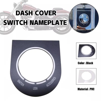 Dash Cover Switch Nameplate For Harley Dyna Wide Glide FXDWG Softail Deuce FXSTD Foto 1 de 4