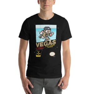 T-Shirt Vegas Golden Knights Hockey Team Trikot 8-Bit Retro NES Nintendo - Bild 1 von 13