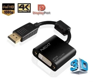 DisplayPort to DVI Converter ULTRA HD 4K 3840x2160, 30Hz DVI Converter - Picture 1 of 3
