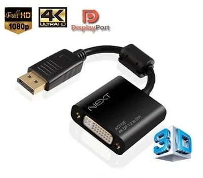 DisplayPort to DVI Converter ULTRA HD 4K 3840x2160, 30Hz DVI Converter - Image 1 of 3