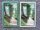 Original swap playing cards American narrow named scene Forest Road