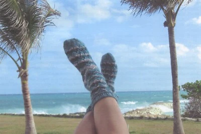 Surf Sock  - Alpaca Yarn Company Knitting Pattern PT-114 Baby, Child, Woman - Image 1 of 3