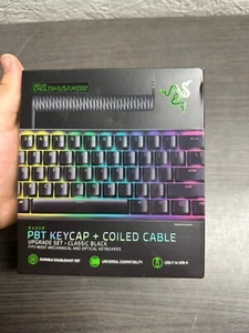 Razer PBT Keycap + Coiled Cable Upgrade Set Classic Black - Picture 1 of 2