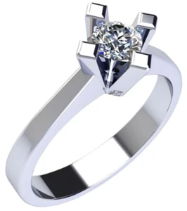 Anello Solitario Gemoro in oro bianco e diamante SS540BIA14 misura 14 - Imagen 1 de 1