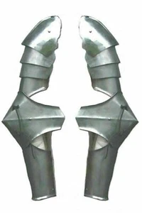 Armadura medieval brazo completo con pauldros SCA Larp listo para la batalla - Imagen 1 de 4