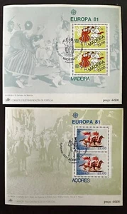 PORTUGAL ACORES & MEDIERA 1981 EUROPA USED -S2234-2 - Picture 1 of 1