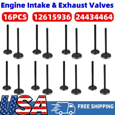 Engine Intake & Exhaust Valves 16PCS For Chevrolet Equinox Buick GMC 2.4L 11-17 - Image 1 of 4