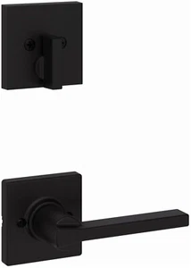 Kwikset 971CSLSQT514 Casey Lever Single Cylinder Interior Pack Matte Black #8gy - Picture 1 of 1