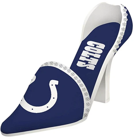 INDIANAPOLIS COLTS HIGH HEEL SHOE WINE BOTTLE HOLDER Cover