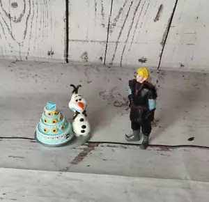 Frozen Olaf with cake and Kristoff figures cake toppers - Picture 1 of 4