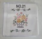 No. 21 Number Embroidery card Brother Bernina Babylock Flowers Emblem