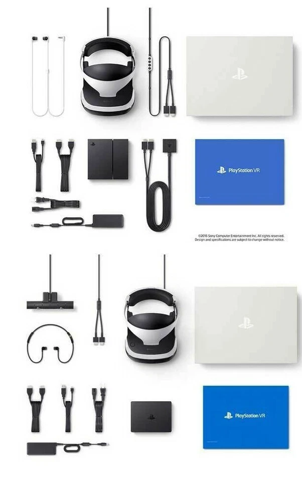 Sony PlayStation 4 PS4 VR Brille VR1 Komplettset oder Ersatzteile AUSWAHL - Bild 1 von 1
